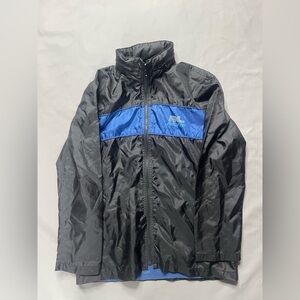 Vtg Polo Jeans  Ralph Lauren Packable Hood Track Jacket Men Small Zip Black Blue